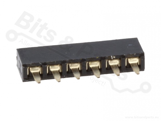 Header pin socket female 1x6 pins